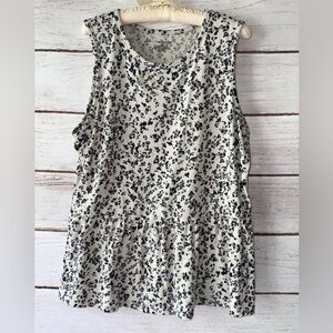Lane Bryant Sleeveless Peplum Top – Size 14/16 Summer Office Beach Casual